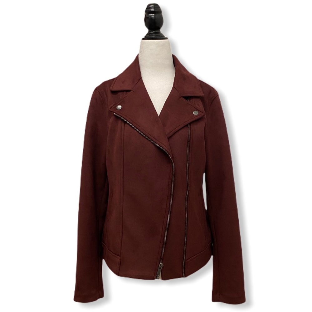 Burgundy Faux Suede Jacket Old Navy